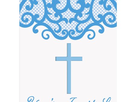 Fancy Blue Cross Invitations, 8ct Hot on Sale