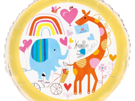 Zoo Baby Shower Round Foil Balloon 18 , Bulk Online Sale