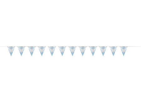 Fancy Blue Cross First Holy Communion Foil Flag Banner, 9ft For Discount