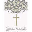 Fancy Gold Cross Invitations, 8ct Online