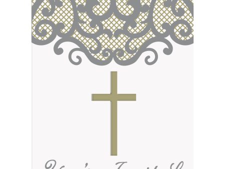 Fancy Gold Cross Invitations, 8ct Online